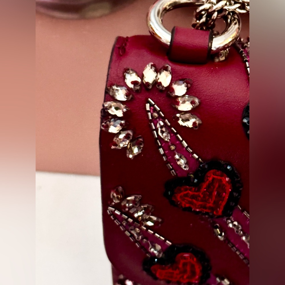 Valentino Garavani Heart Beaded Glam Lock Bag - Picture 8 of 15